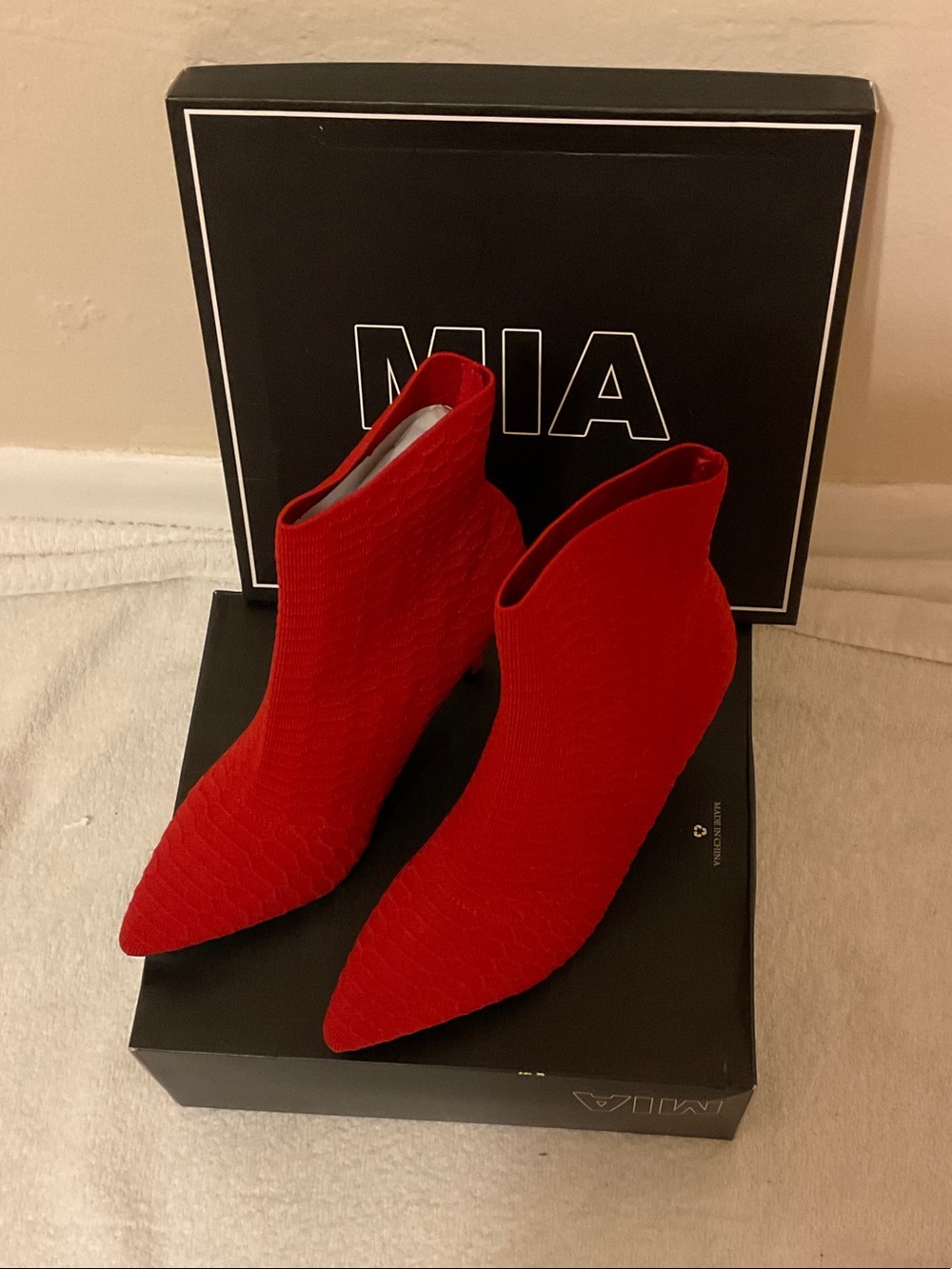 Mia red booties